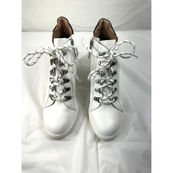 Linea Paolo FINA Ankle Booties wedge sneaker 8.5 M white - Picture 8 of 16